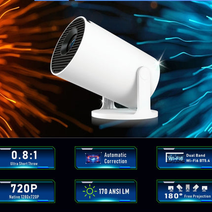 Portable 720P HD Smart LCD Projector Android 11 WiFi 6 Dual Band Bluetooth 5 Home Entertainment