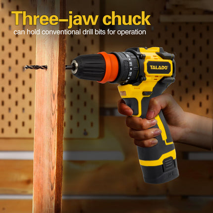 Brushless Cordless Drill Driver Kit Compact Lightweight Variable Speed with 2 Batteries