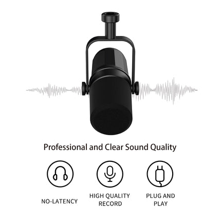 Professional XLR Dynamic Microphone for Studio Recording, Podcasts, Streaming & Voice Capture