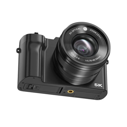 Compact 5K Travel Camera with 8x Digital Zoom, Smart Focus, Anti-Shake Technology & Integrated LED Light