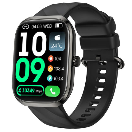 Smart Fitness Watch 2.06" AMOLED Waterproof Heart Rate Monitor 24H Activity Tracker