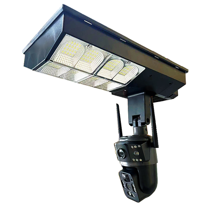 Solar Powered PTZ Security Camera Outdoor 4MP Dual Lens with 16000mAh Battery Motion Detection Night Vision