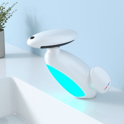 Modern LED Bathroom Sink Mixer Tap 4 Spray Modes Hot and Cold Water Zinc Alloy Build
