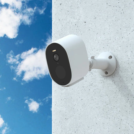 Smart Rechargeable WiFi Security Camera with Motion Alerts, Night Color Vision & Built-In Alarm System