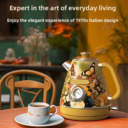 Stainless Steel Electric Kettle with Visible Temperature Display and Auto Shut Off