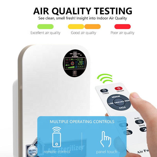 Remote Control Air Purifier High CADR Low Noise Indoor Air Cleaner