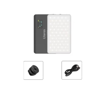 Rechargeable Pocket RGB Camera Light 5W Adjustable 2500 to 9000K for Live Streaming Selfies Shoots