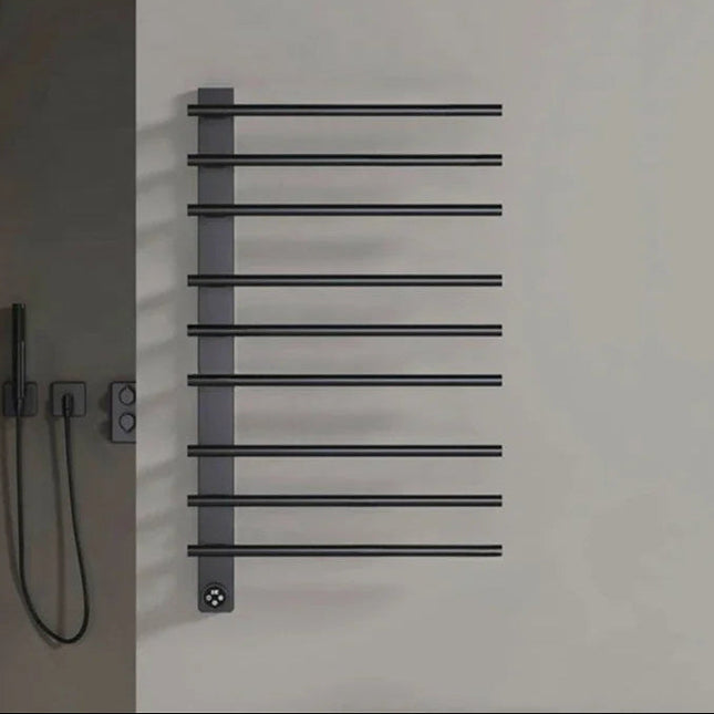 Electric Towel Warmer Rack with Digital Timer, Waterproof Wall Mount, Adjustable 45–60°C