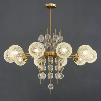Modern Glass Bubble Pendant Light 8-Light Chandelier for Bedroom Dining Room