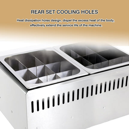 Portable Electric Oden Style Cooker 2400W Stainless Steel Multi Purpose Hot Pot and Skewer Cooker