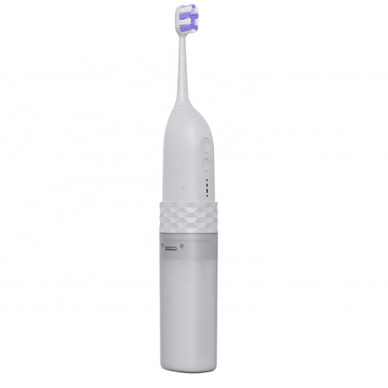 Rechargeable Portable Toothbrush Water Flosser Combo with 360° Rotating Nozzles