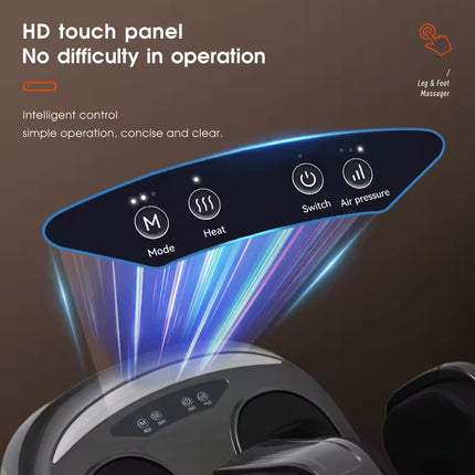 Portable Leg and Foot Massager with Heat, Roller, and Independent Leg Control