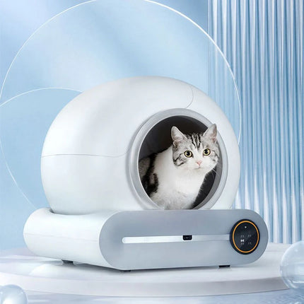 Smart Self-Cleaning Cat Litter Box with App Control and Infrared Safety Sensor