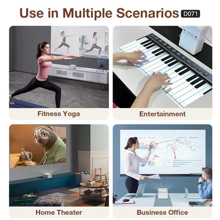 Ultra Short Throw DLP Wall Projector with Android 9 and Electric Focus 1080P 4K Support
