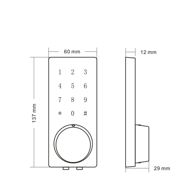 Digital Mortise Door Lock with Touchscreen Keypad, WiFi App Access and Adjustable Backset