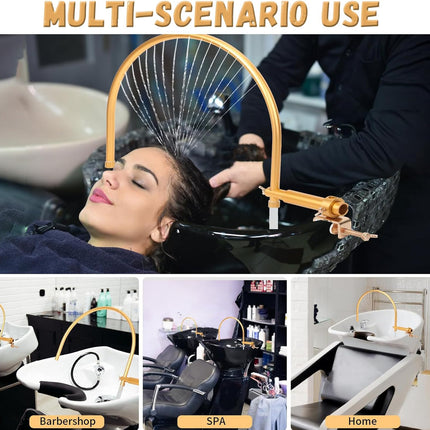 Adjustable 180° Head Spa Waterfall Attachment for Shampoo Bowl Salon Use