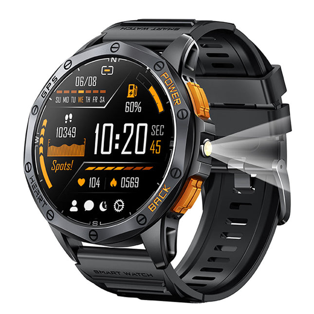 1.43" AMOLED Men's Smart Watch with GPS, Compass & LED Flashlight IP68 Waterproof