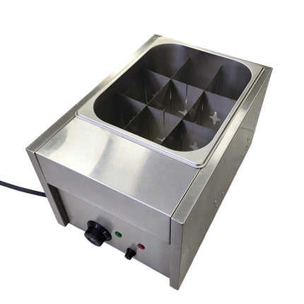 Commercial 9 Grid Electric Oden Cooker Stainless Steel 220V Hot Food Display Unit