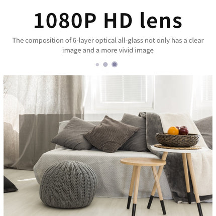 Smart 1080p Indoor WiFi Camera 360° View 166° Wide-Angle Night Mode Black