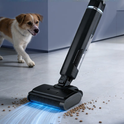 Cordless Floor Scrubber with 180° Flat Reach and Electrolyzed Water Cleaning Mode