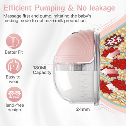 Electric Breast Pump BPA Free Adjustable Suction Milk Expression Pump with Silicone Components