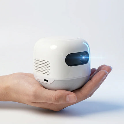 Compact Smart Projector with Android 13, WiFi Connectivity, DLP Technology and 200 Inch Projection