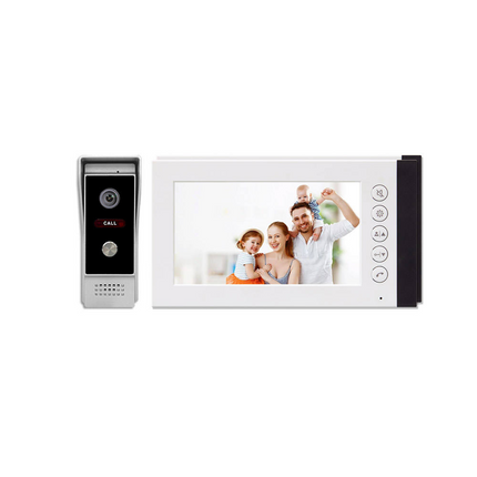 7-Inch Wired Video Intercom Door System with 1080P Camera, Two-Way Audio and Night Vision