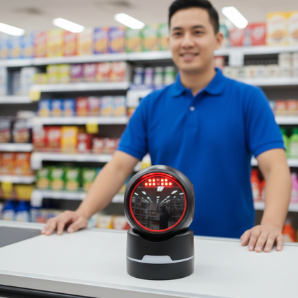 Desktop 2D Barcode Scanner with USB Connection for QR and 1D/2D Code Reading