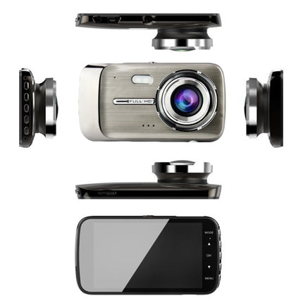 4-Inch Dual Lens Dash Camera with 4K Front Recording, 1080P Rear Camera and Night Vision