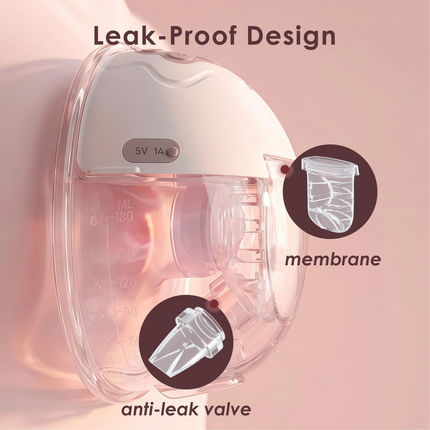 Portable Wearable Electric Breast Pump with 4 Modes 12 Levels Rechargeable 180ml Capacity
