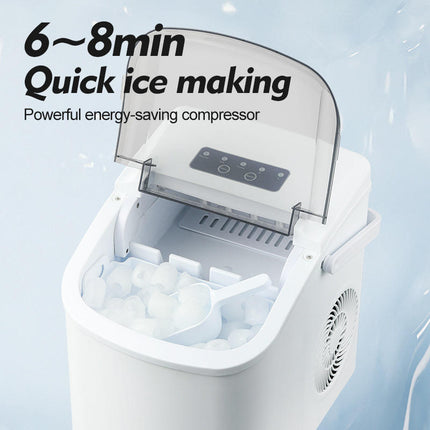 Portable Countertop Ice Maker Machine 10kg Daily Output, 1.2L Tank