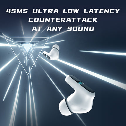 Wireless TWS In-Ear Earbuds with Low-Latency Game & Music Mode, 10mm Drivers