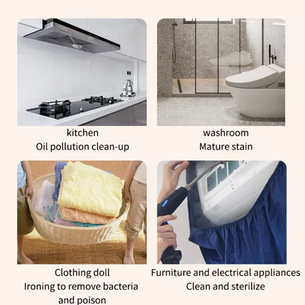 2500W High-Pressure Steam Cleaner with 3-Level Adjustable Handle for Home & Car