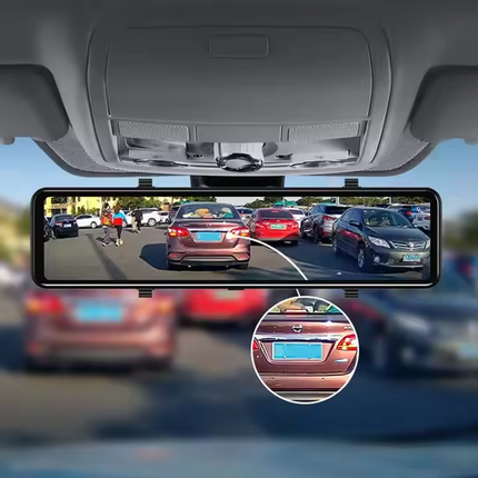 9.66 Inch 1080P Dual Recording Car Mirror Camera with Rear Camera Support