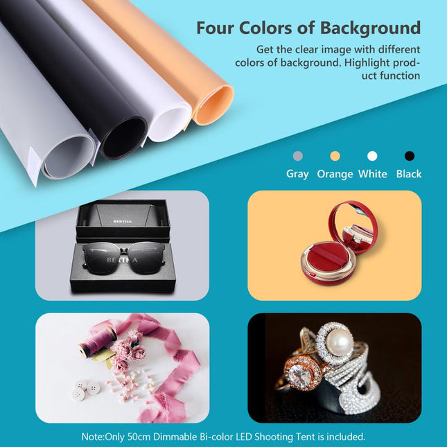 Professional Foldable Photo Studio Light Box with 30W Dimmable LED Panel