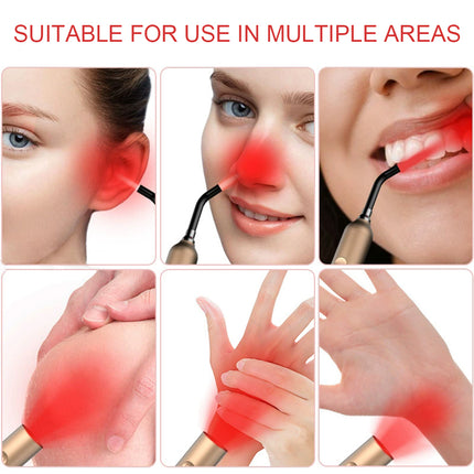 Portable 660nm Red Light Relaxation Device Rechargeable Near Infrared Wand for Body and Face