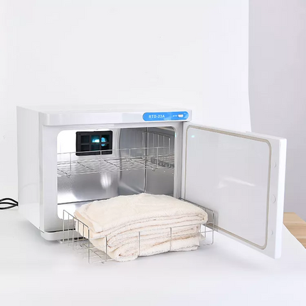 23L Electric UV Sterilizer Cabinet with Ozone Towel Warmer for Beauty Salon
