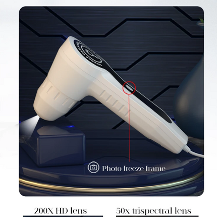 Portable 10 Inch LCD Skin and Scalp Analyzer with 50x 200x Zoom AI Detection