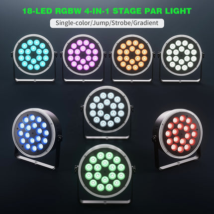 18x6W RGBW LED Par Can Stage Light for DJ Wedding Party Lighting