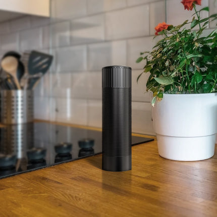 Aluminum Alloy Salt and Pepper Grinder Set with Adjustable Coarseness 170mm Black