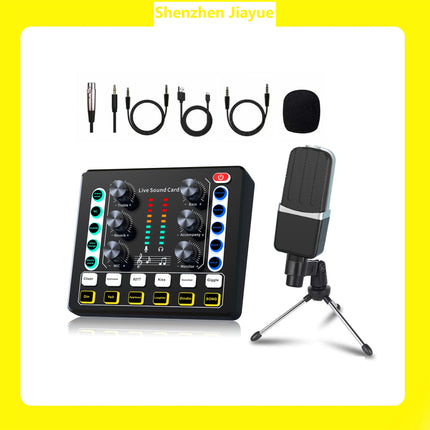 Recording Sound Card Mixer Kit with Microphone for PC Smartphone Livestream