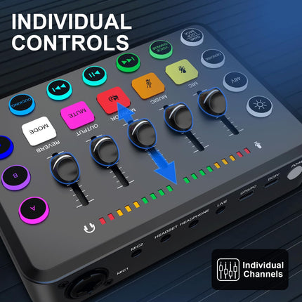 Rechargeable Bluetooth Microphone & Sound Card Kit for Livestream, Recording, Podcasting