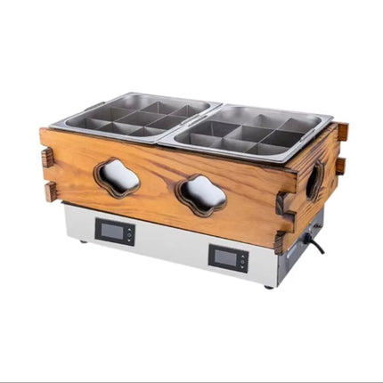 18 Grid Electric Oden Cooking Machine Stainless Steel Countertop Food Warmer 220V