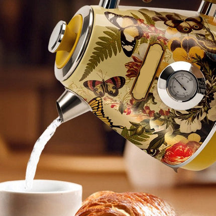 Stainless Steel Electric Kettle with Visible Temperature Display and Auto Shut Off
