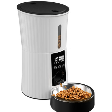 Electric Automatic Pet Feeder 4L with Anti-Jam System and Programmable Meals for Cats and Dogs