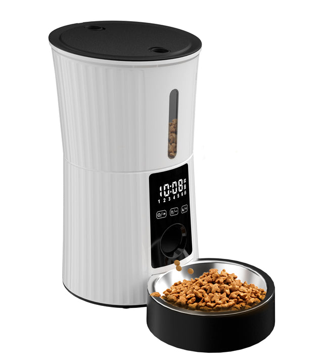 Electric Automatic Pet Feeder 4L with Anti-Jam System and Programmable Meals for Cats and Dogs
