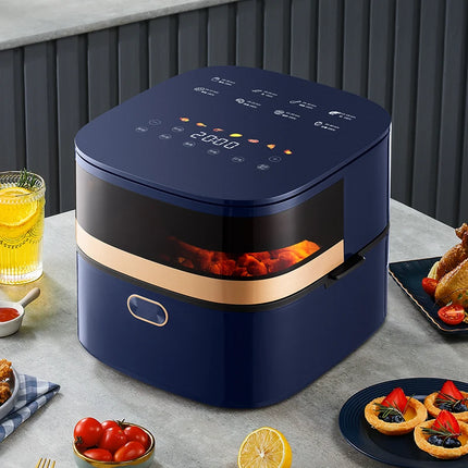 Large Capacity 7.5L Air Fryer with 360° Hot Air Circulation and Non-Stick Basket