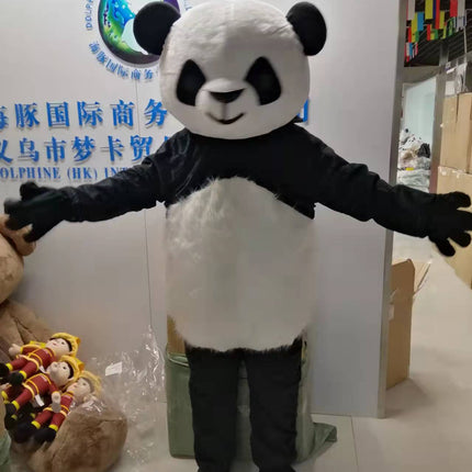 Adult Panda Mascot Costume Full Body Plush Animal Suit for Events Parties and Promotions