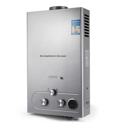 8L Tankless Gas Water Heater 16kW LPG Natural Gas Instant Hot Water Stainless Steel