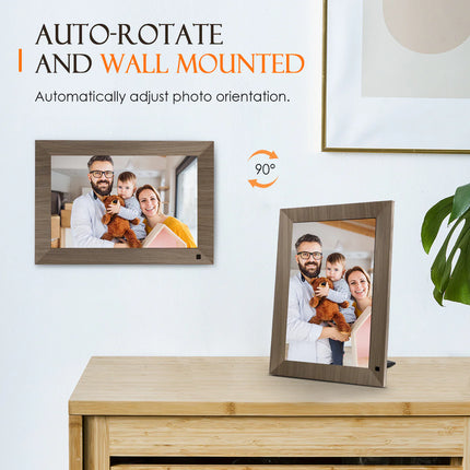 Smart 10.1” Wireless Digital Picture Frame with App Control, Smart Wake Sensor & Screen Rotation
